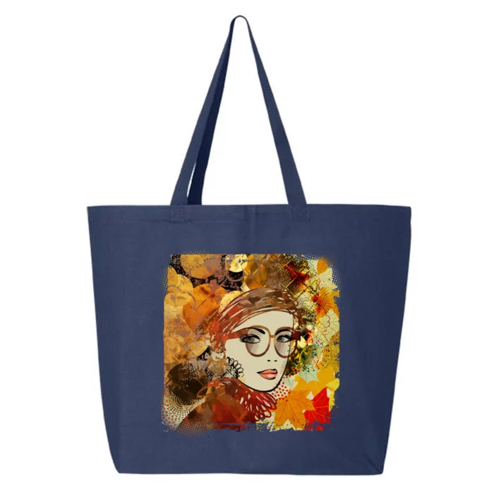 Autumn Fall Colors Glasses Woman 25L Jumbo Tote