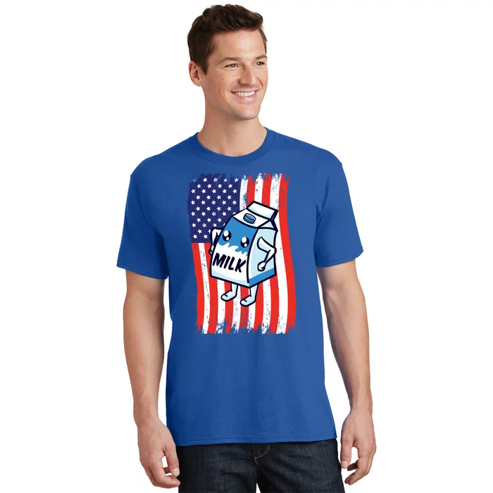 American Flag Cow Milk Carton Great Gift T-Shirt