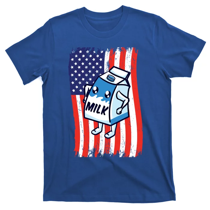 American Flag Cow Milk Carton Great Gift T-Shirt