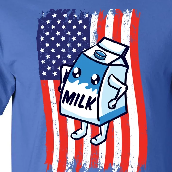 American Flag Cow Milk Carton Great Gift Tall T-Shirt