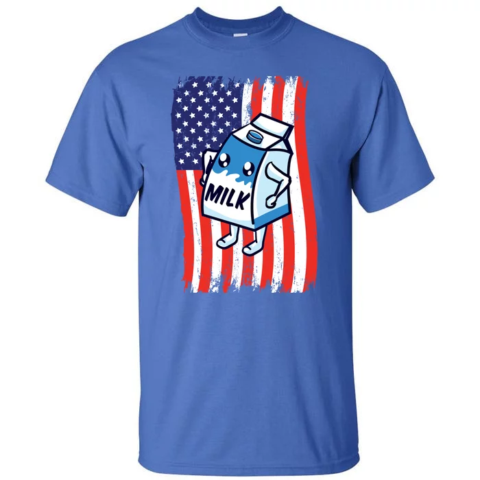 American Flag Cow Milk Carton Great Gift Tall T-Shirt