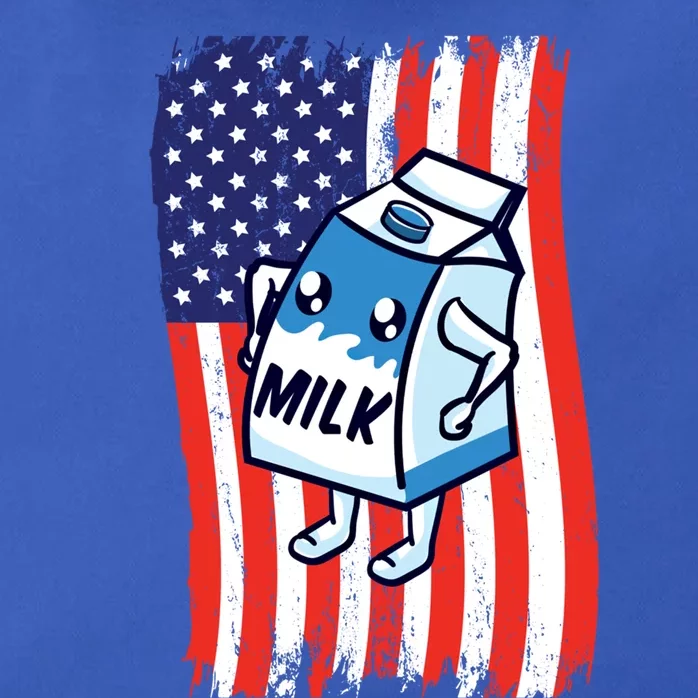 American Flag Cow Milk Carton Great Gift Zip Tote Bag