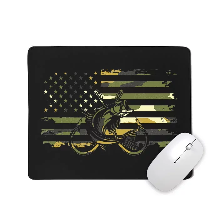 American Flag Camouflage Fishing Mousepad