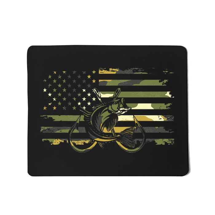 American Flag Camouflage Fishing Mousepad