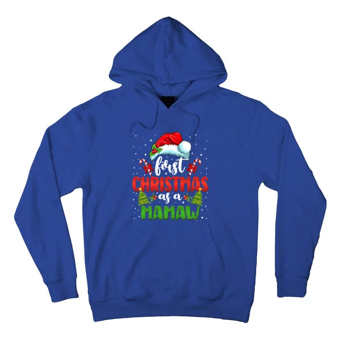 Announcet First Christmas As A Mamaw Family Matching Gift Tall Hoodie