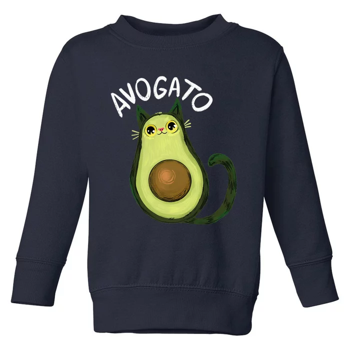 Avogato Funny Cat Avocado Cinco De Mayo Cat Lady Cat Lover Toddler Sweatshirt