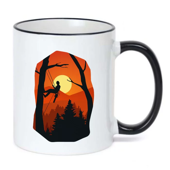 Arborist Forest Chainsaw Black Color Changing Mug