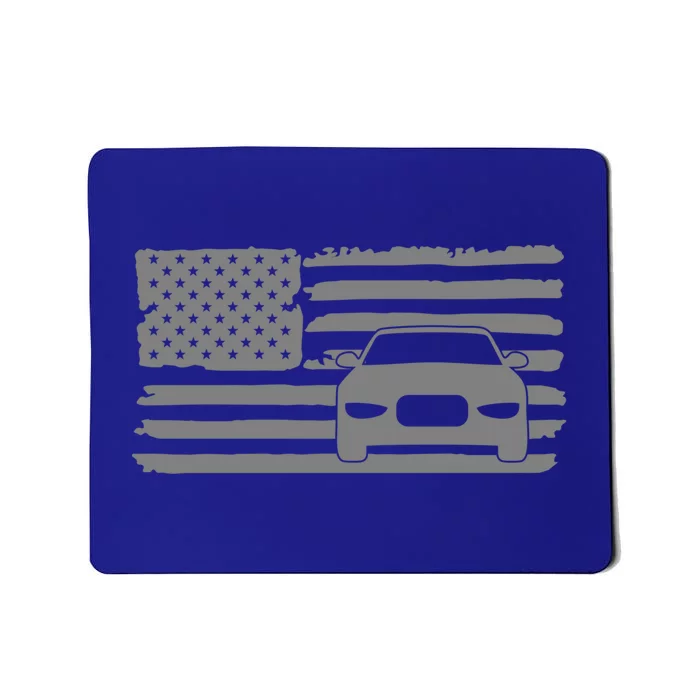 American Flag Car Racing Gift Vintage Usa Flag Auto Racing Gift Mousepad