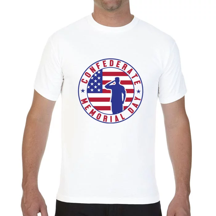 American Flag Confederate Memorial Day Gift Comfort Colors T-Shirt