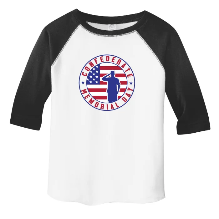 American Flag Confederate Memorial Day Gift Toddler Fine Jersey T-Shirt