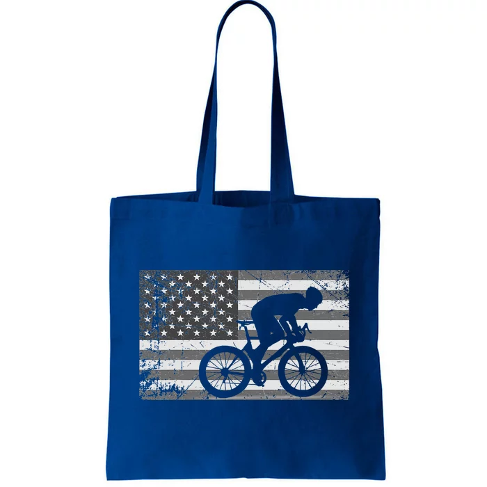 American Flag Cycling USA Bike Cyclists Gift Tote Bag