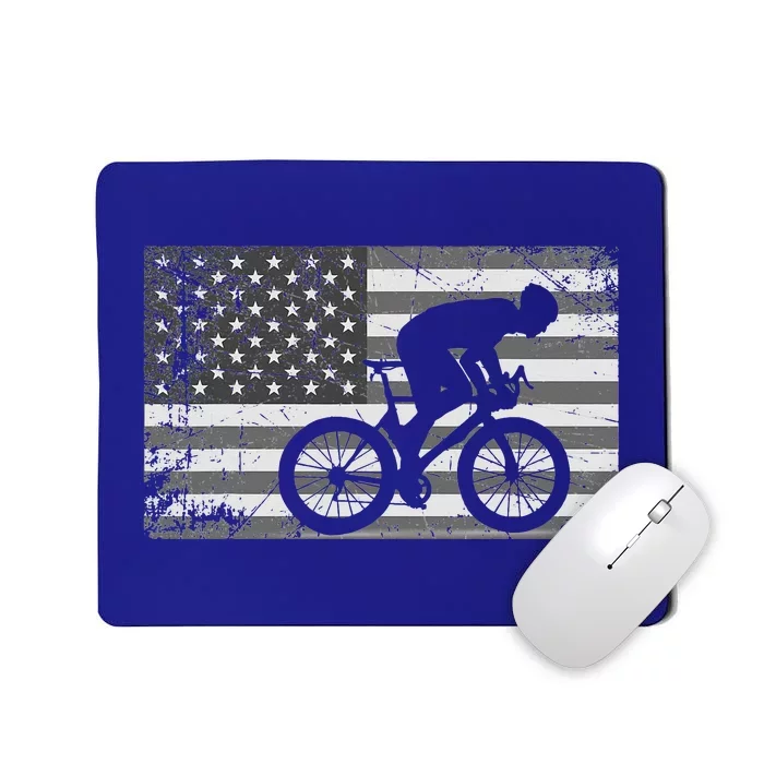 American Flag Cycling USA Bike Cyclists Gift Mousepad