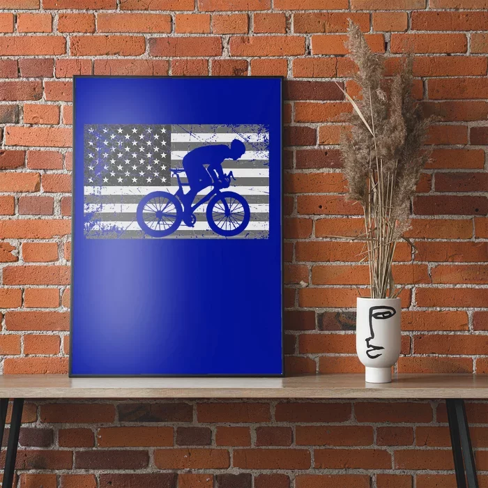 American Flag Cycling USA Bike Cyclists Gift Poster