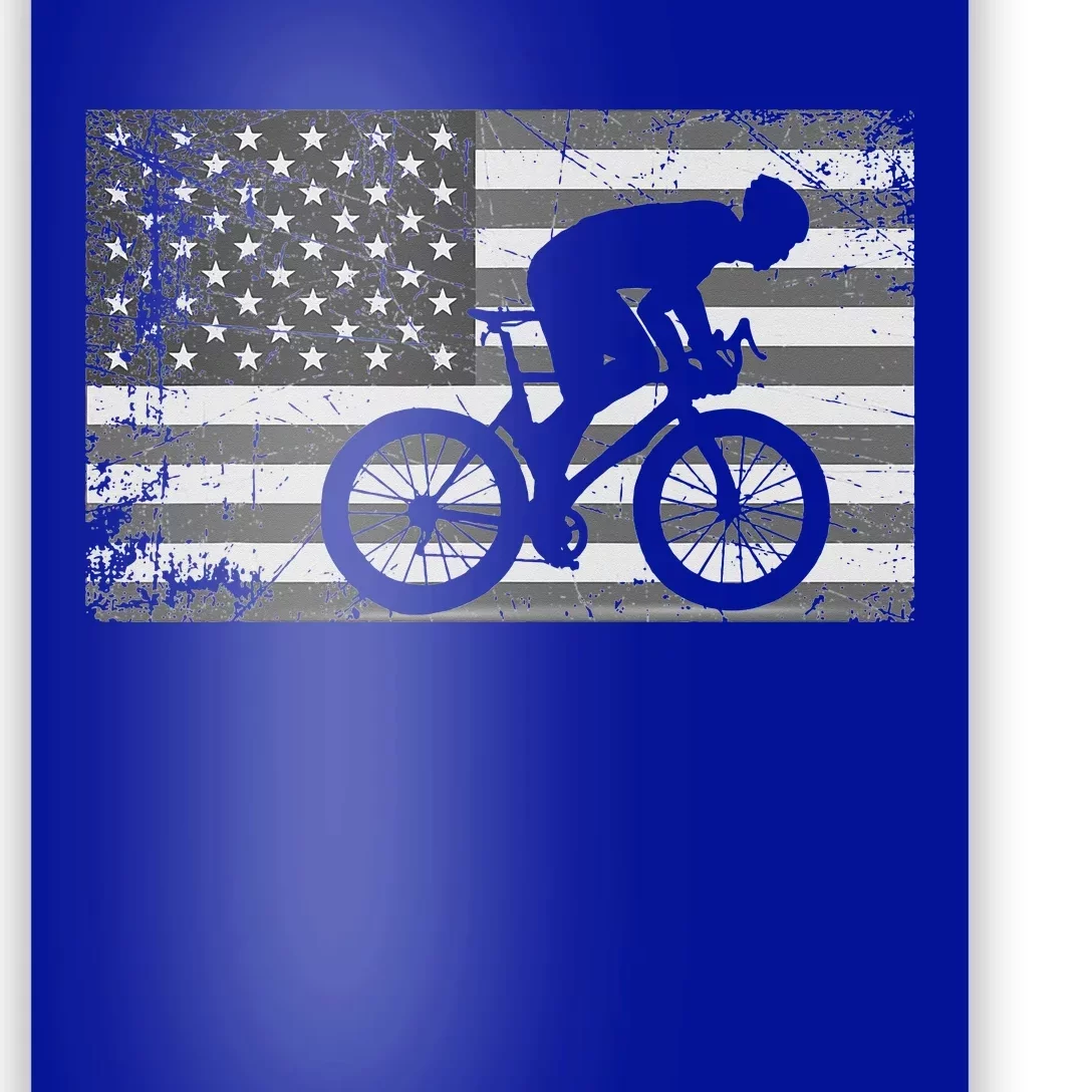 American Flag Cycling USA Bike Cyclists Gift Poster