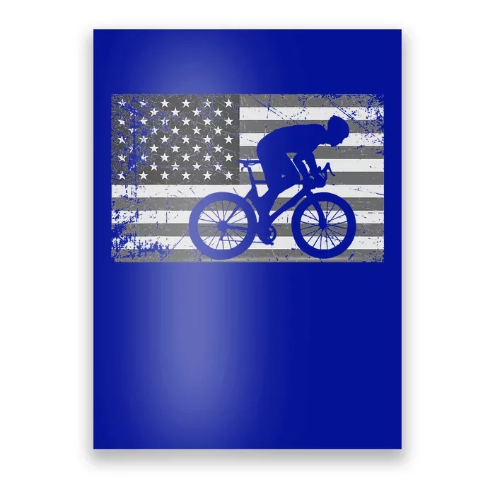 American Flag Cycling USA Bike Cyclists Gift Poster