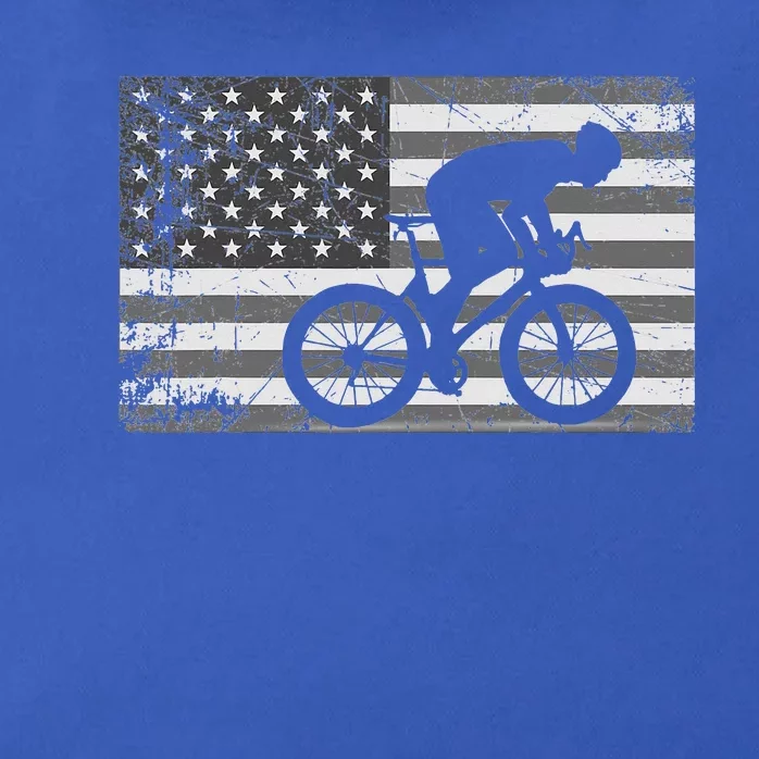 American Flag Cycling USA Bike Cyclists Gift Zip Tote Bag