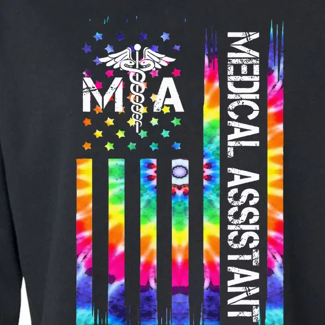 American Flag Certified Medical Assistant MA Cropped Pullover Crew