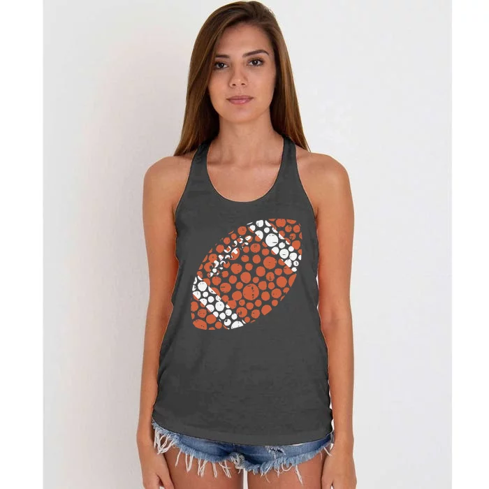 American Football Dots International Dot Day Women's Knotted Racerback Tank