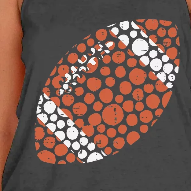 American Football Dots International Dot Day Women's Knotted Racerback Tank