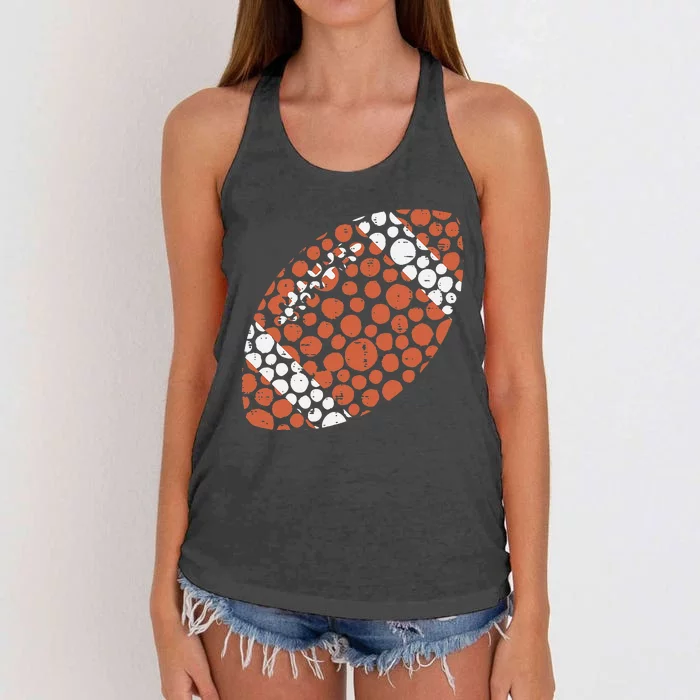 American Football Dots International Dot Day Women's Knotted Racerback Tank