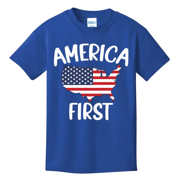 America First Donald Trump Gift 2024 Election Gift Kids T-Shirt