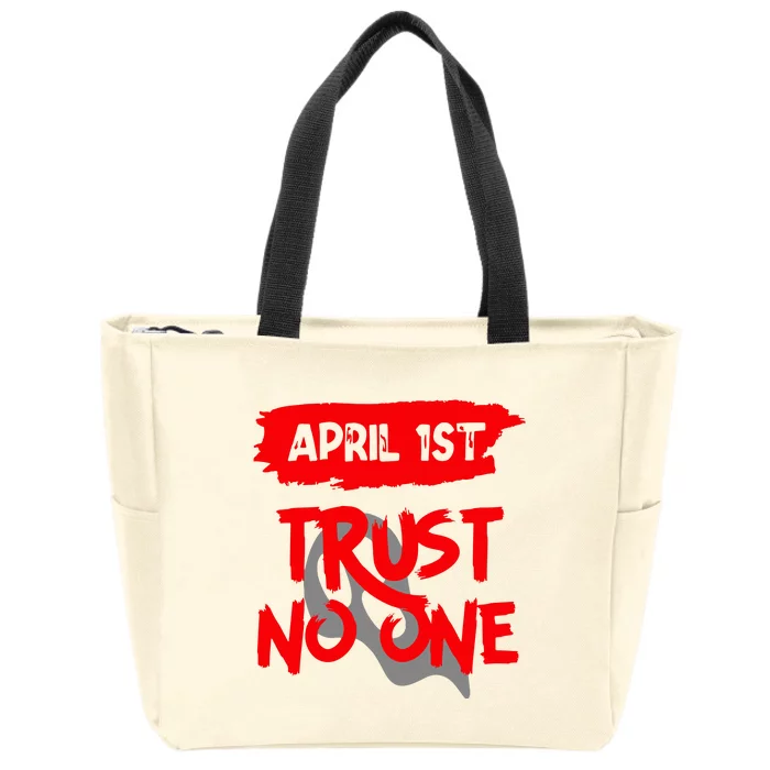 April Fools Day Outfit April 1st Prank April Fool Day Jokes Long Sleeve Zip Tote Bag