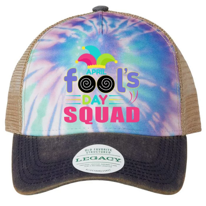 April Fools Day Squad Jester Hat Prank April 1 Legacy Tie Dye Trucker Hat