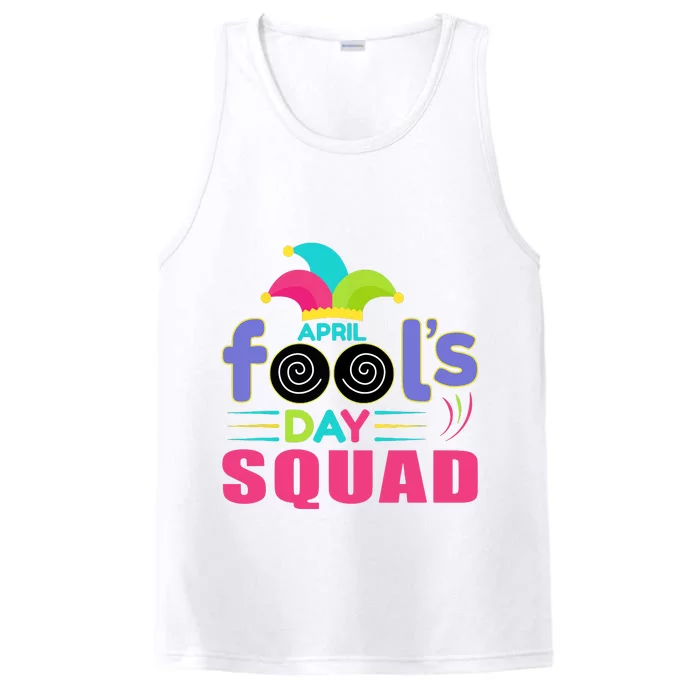 April Fools Day Squad Jester Hat Prank April 1 Performance Tank