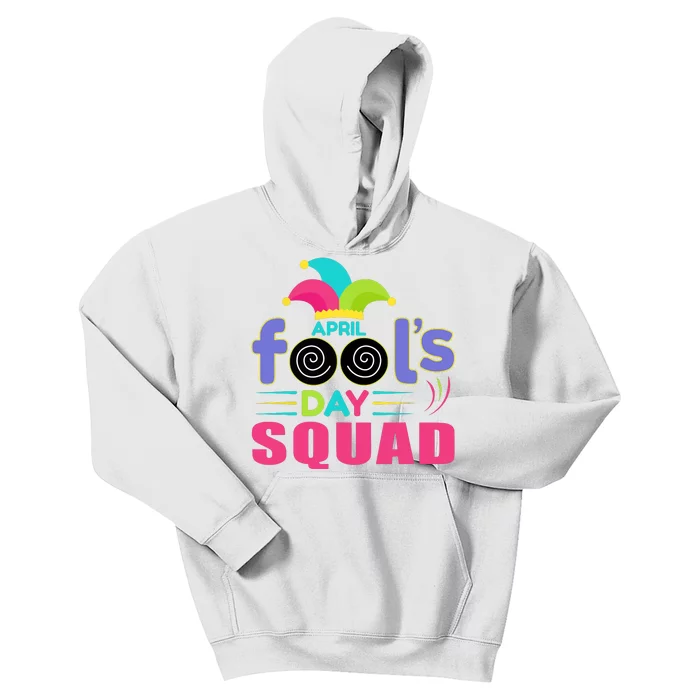 April Fools Day Squad Jester Hat Prank April 1 Kids Hoodie