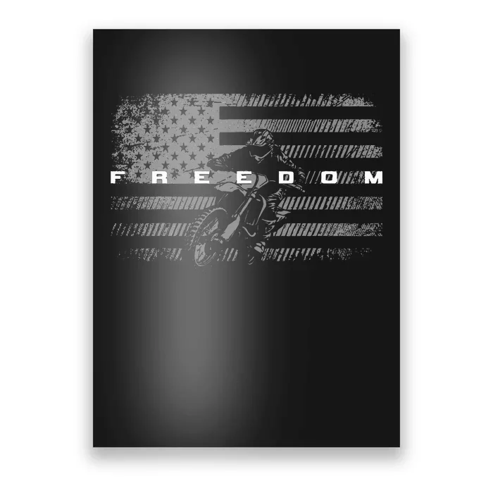 American Flag Dirt Bike Motocross Poster