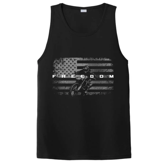 American Flag Dirt Bike Motocross Performance Tank