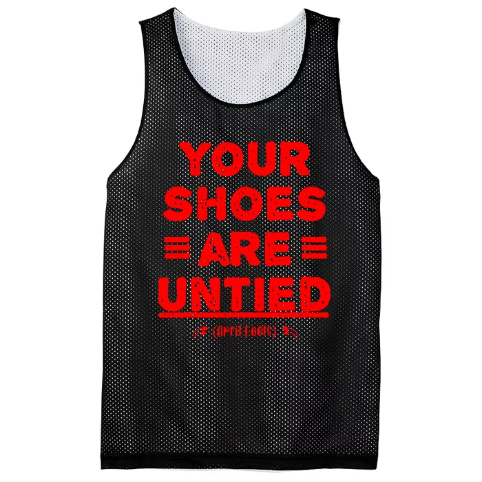 April Fools Day Your Shoes Are Untied Mesh Reversible Basketball Jersey Tank