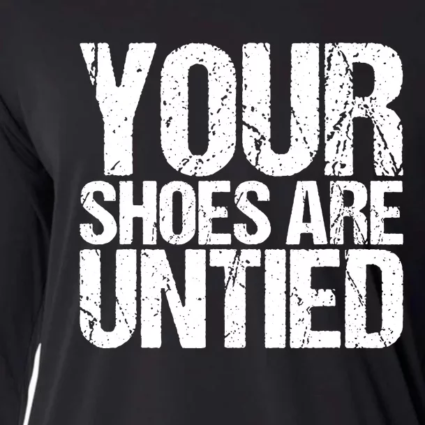 April Fools Day Your Shoes Are Untied Funny Cooling Performance Long Sleeve Crew