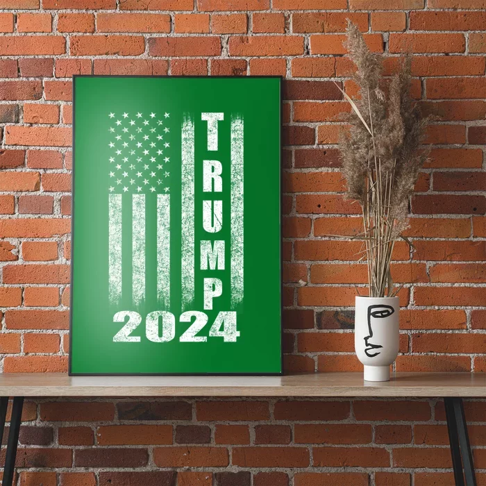 American Flag Design Trump 2024 Poster