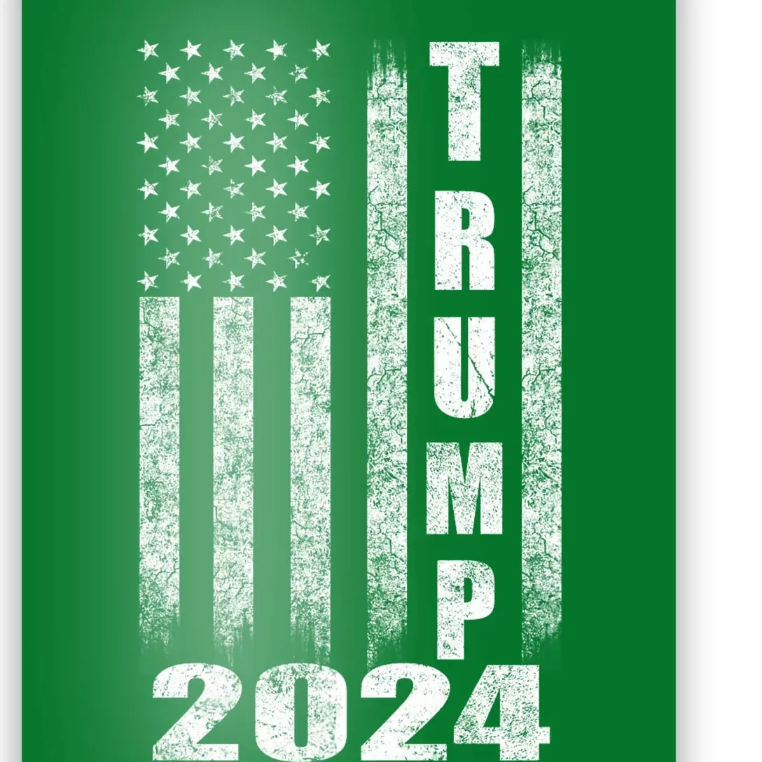 American Flag Design Trump 2024 Poster