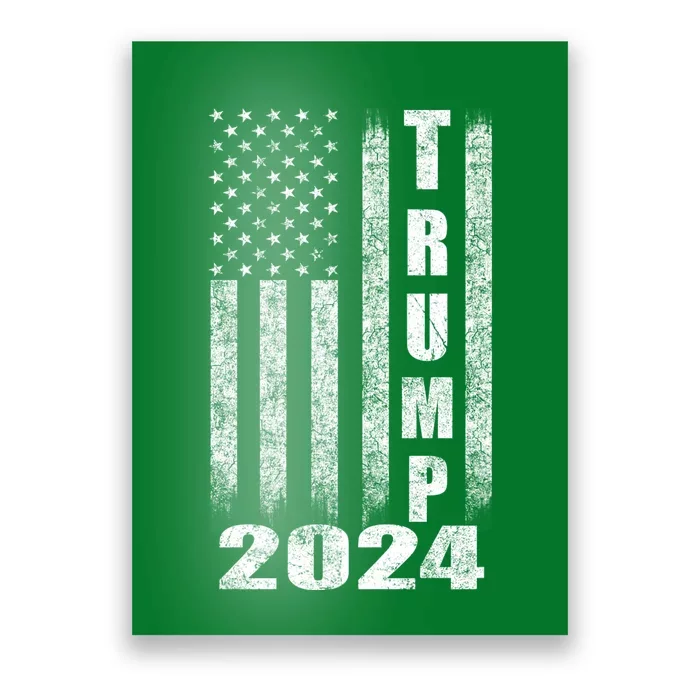 American Flag Design Trump 2024 Poster