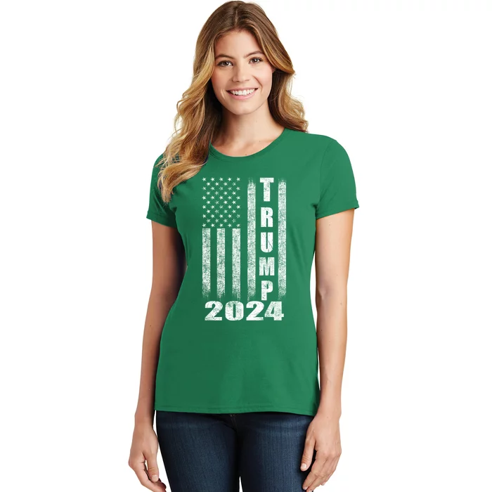 American Flag Design Trump 2024 Women's T-Shirt