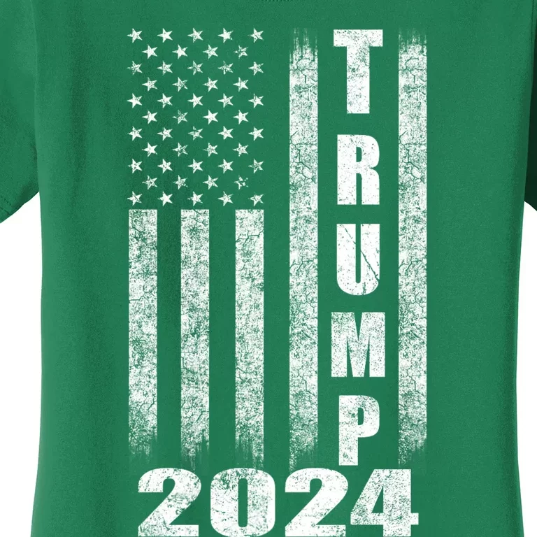 American Flag Design Trump 2024 Women's T-Shirt