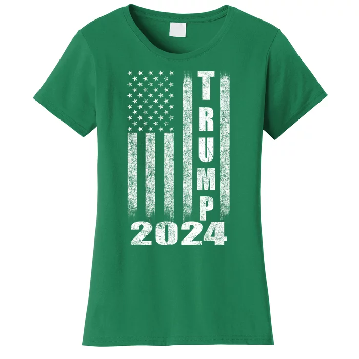 American Flag Design Trump 2024 Women's T-Shirt