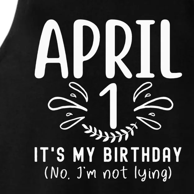 April Fools Day April 1st Birthday April Funny Jokes Ladies Tri-Blend Wicking Tank