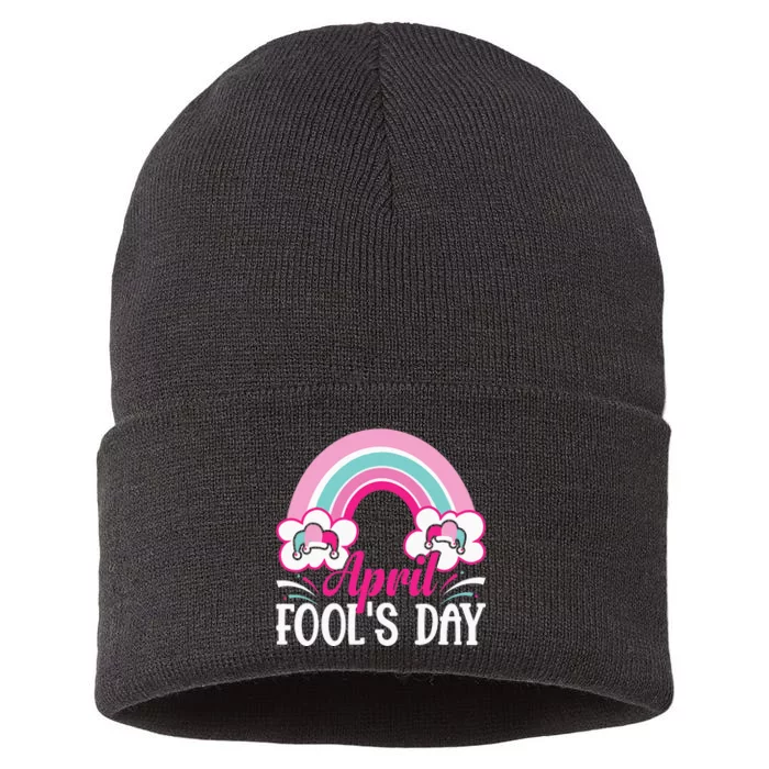 April Fool's Day funny April Fool Sustainable Knit Beanie