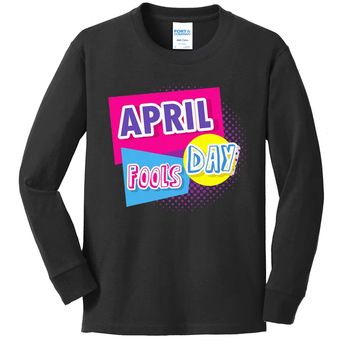 April Fool's Day Vintage Inspirational Fan Kids Long Sleeve Shirt