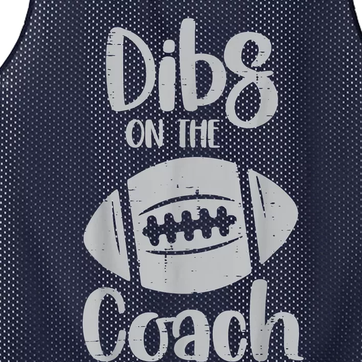 American Football Dibs On The Coach Funny Sports Wife Mesh Reversible Basketball Jersey Tank