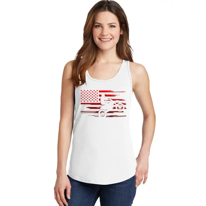 American Flag Dirt Bike Apparel Dirt Bike Motocross Ladies Essential Tank