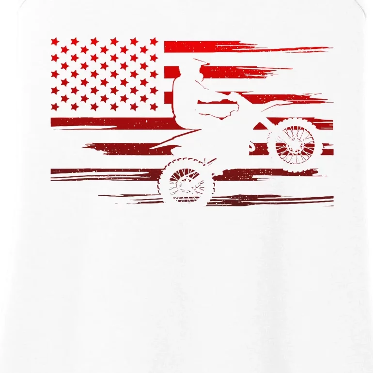 American Flag Dirt Bike Apparel Dirt Bike Motocross Ladies Essential Tank