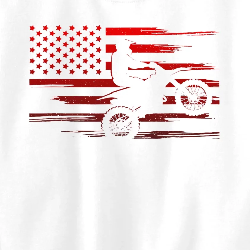 American Flag Dirt Bike Apparel Dirt Bike Motocross Kids Sweatshirt