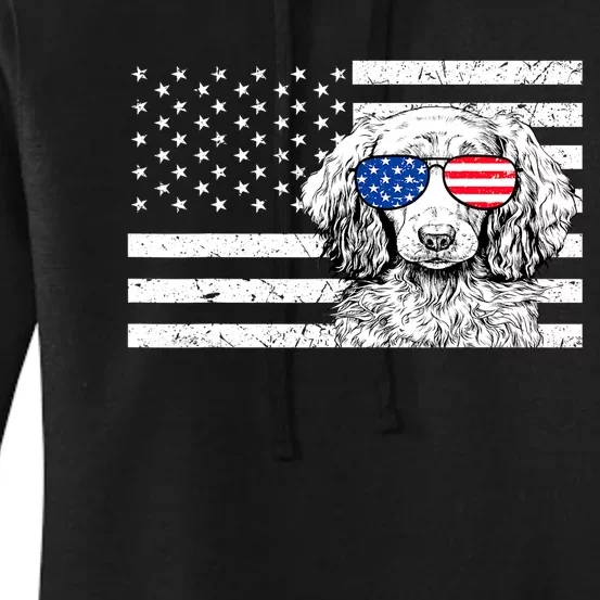 American Flag Dachshund Weiner Dog Us Patriotic Gift Women's Pullover Hoodie