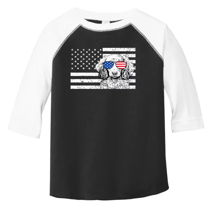 American Flag Dachshund Weiner Dog Us Patriotic Gift Toddler Fine Jersey T-Shirt