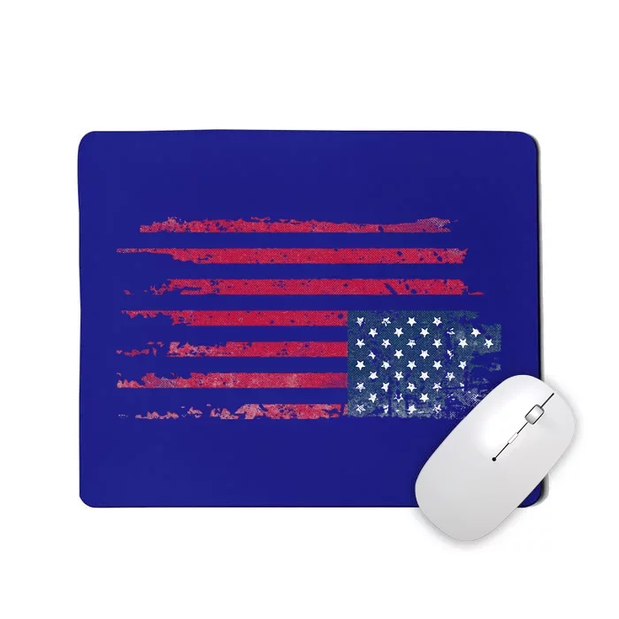 American Flag Distress Upside Down Patriotic Mousepad