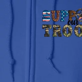 Armed Forces Day Support Our Troops Army Veteran Day Cute Gift Full Zip Hoodie